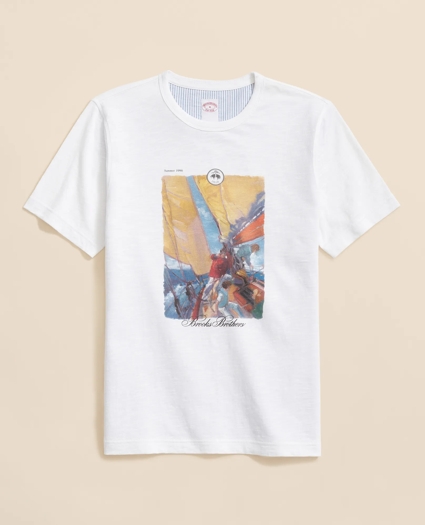 Slub Cotton Graphic T-Shirt, image 1