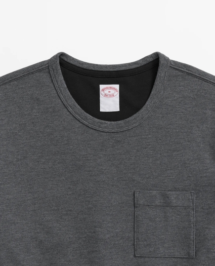 Pique T-Shirt in Garment-Washed Supima® Cotton, image 2