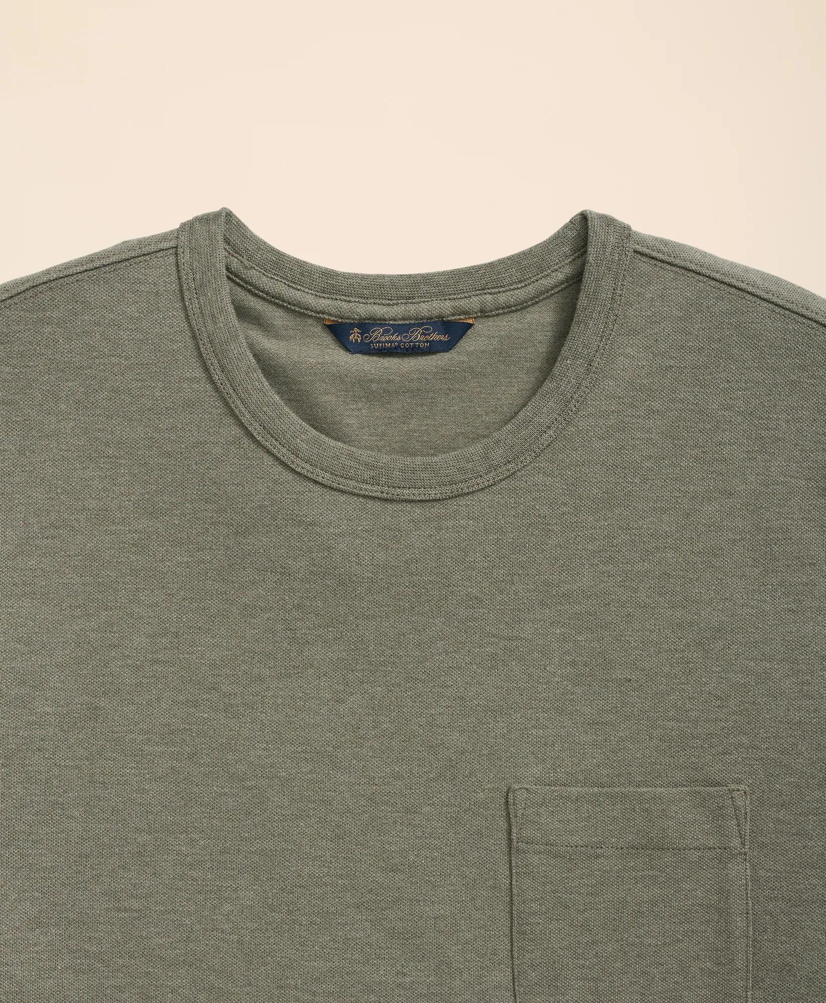 Pique T-Shirt in Garment-Washed Supima® Cotton, image 2