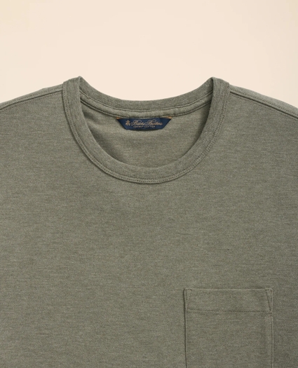 Pique T-Shirt in Garment-Washed Supima® Cotton, image 2