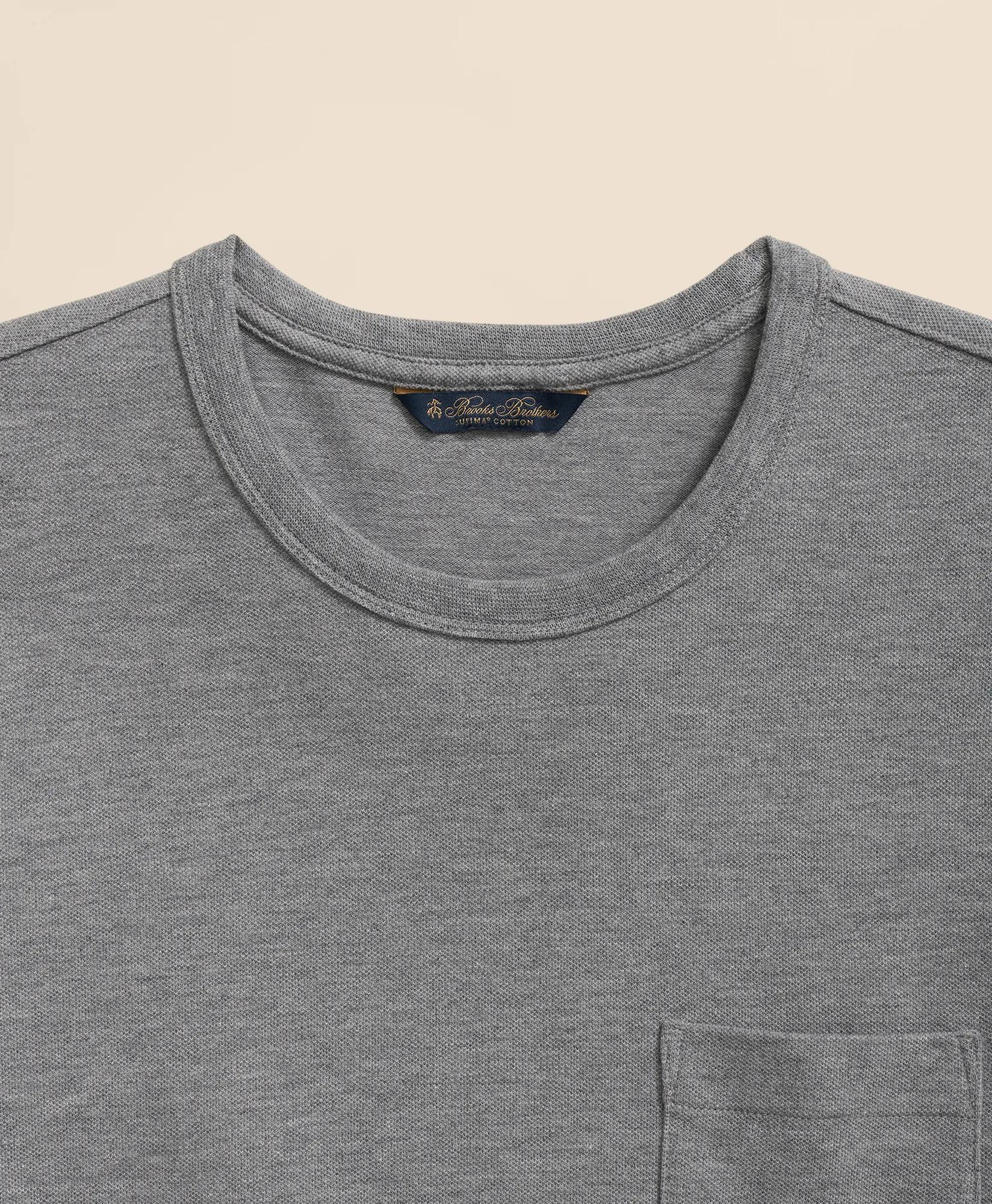 Pique T-Shirt in Garment-Washed Supima® Cotton, image 2