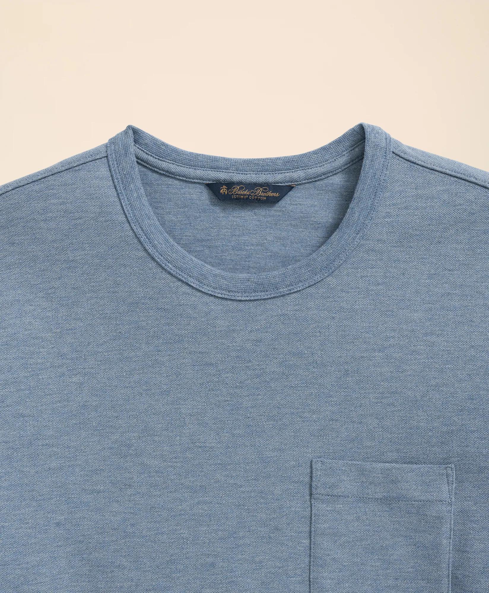 Pique T-Shirt in Garment-Washed Supima® Cotton, image 2