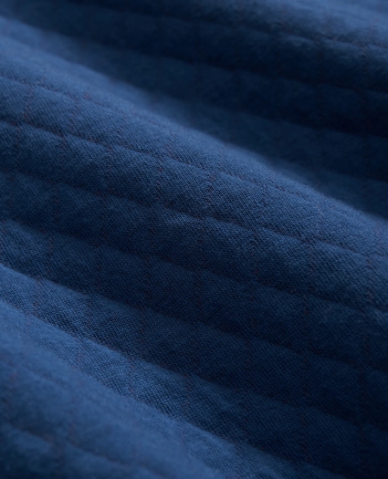 Diamond-Quilted Half-Zip in Cotton Blend, image 3