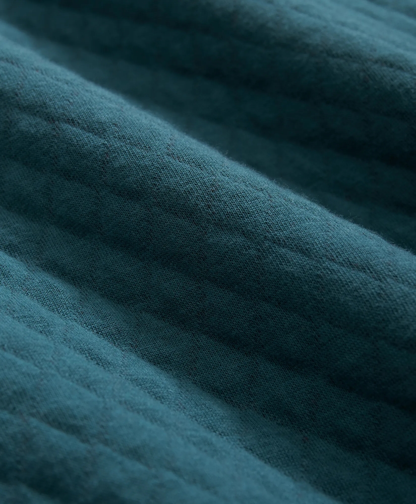Diamond-Quilted Half-Zip in Cotton Blend, image 3