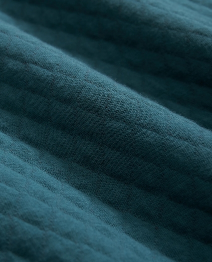 Diamond-Quilted Half-Zip in Cotton Blend, image 3