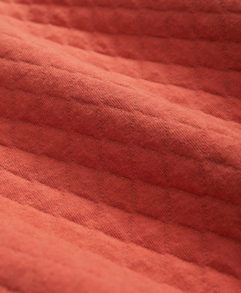 Diamond-Quilted Half-Zip in Cotton Blend, image 3