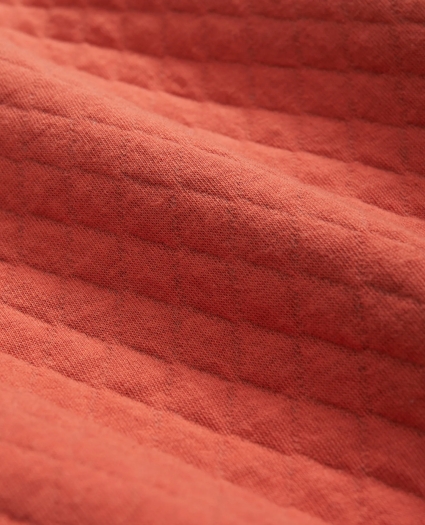 Diamond-Quilted Half-Zip in Cotton Blend, image 3