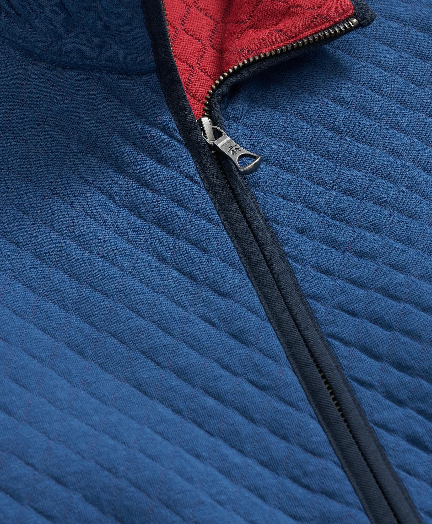 Cotton-Blend Diamond-Quilted Full-Zip Vest, image 2