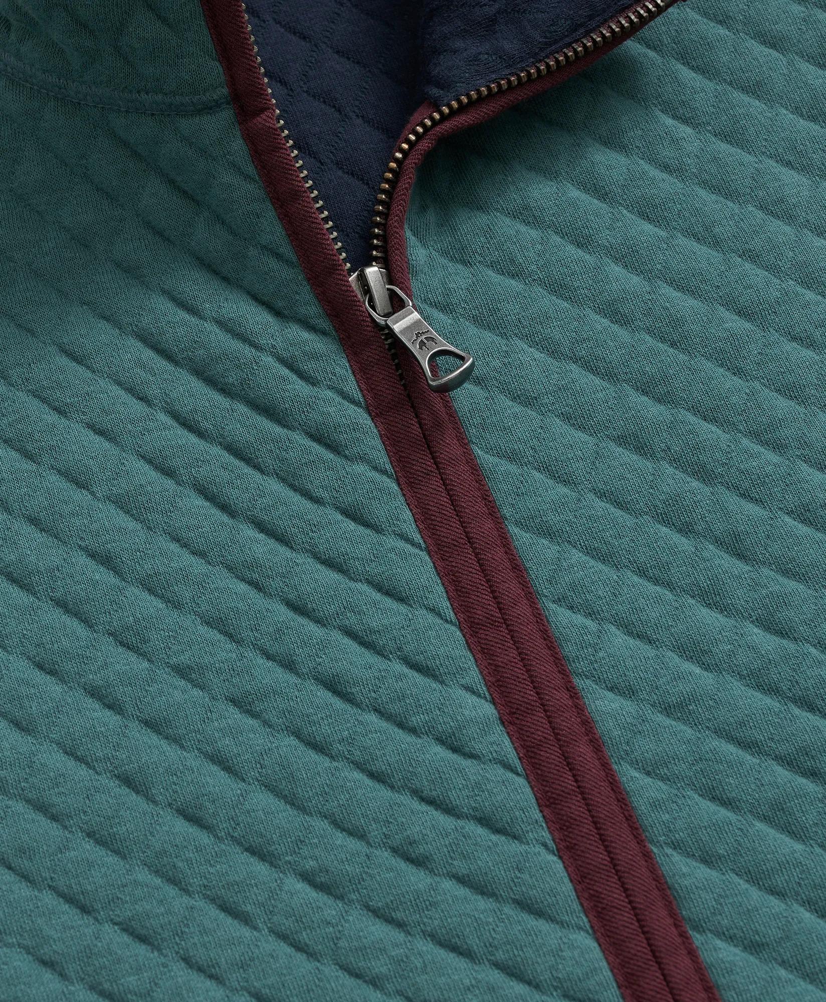 Cotton-Blend Diamond-Quilted Full-Zip Vest, image 2