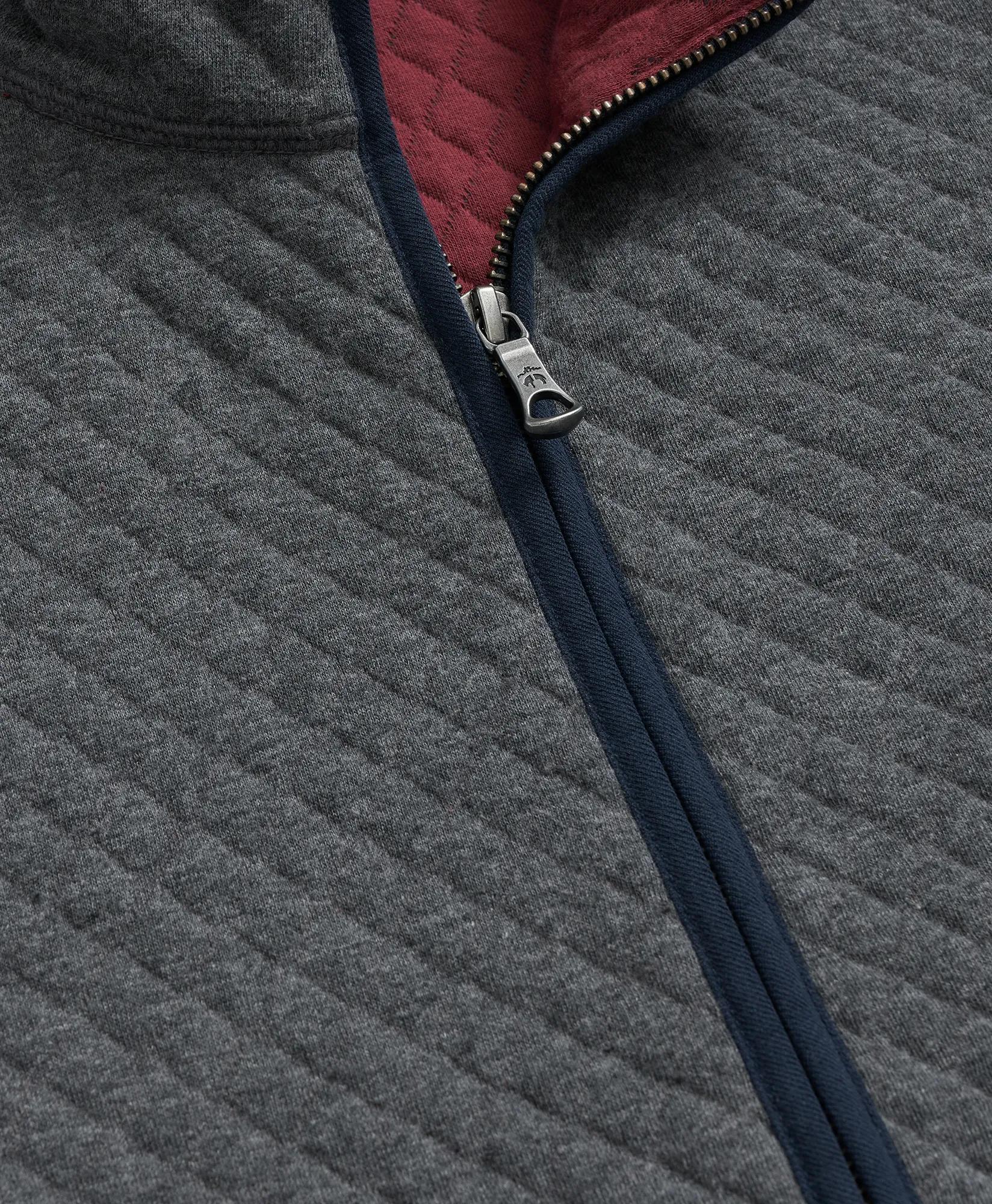 Cotton-Blend Diamond-Quilted Full-Zip Vest, image 2
