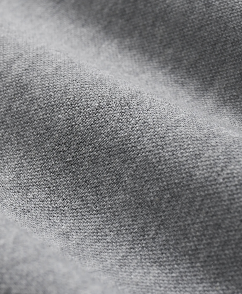 Cotton Blend Pique Half-Zip, image 3