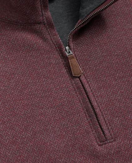 Cotton Herringbone Quarter-Zip, image 2