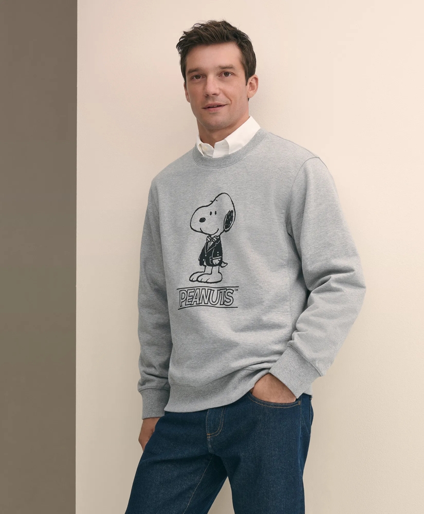 Brooks Brothers X PEANUTS Cotton Graphic Snoopy French Terry Sweatshirt, image 1