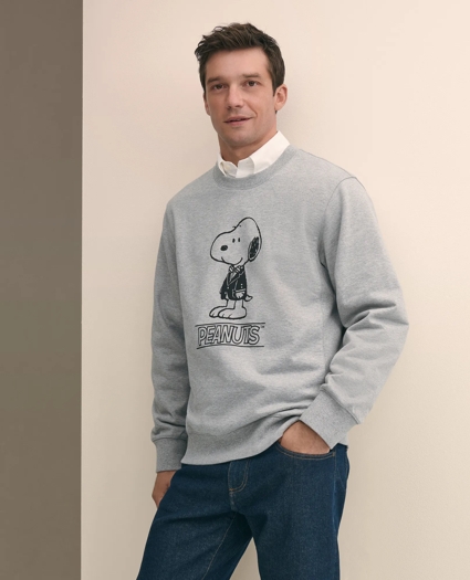 Brooks Brothers X PEANUTS Cotton Graphic Snoopy French Terry Sweatshirt, image 1