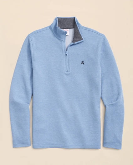 Cotton Blend Pique Half-Zip, image 1