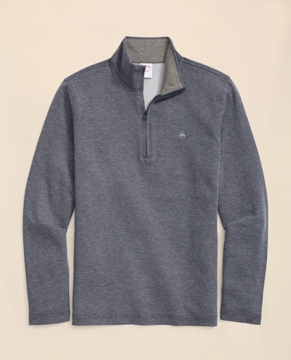 Cotton Blend Pique Half-Zip, image 1