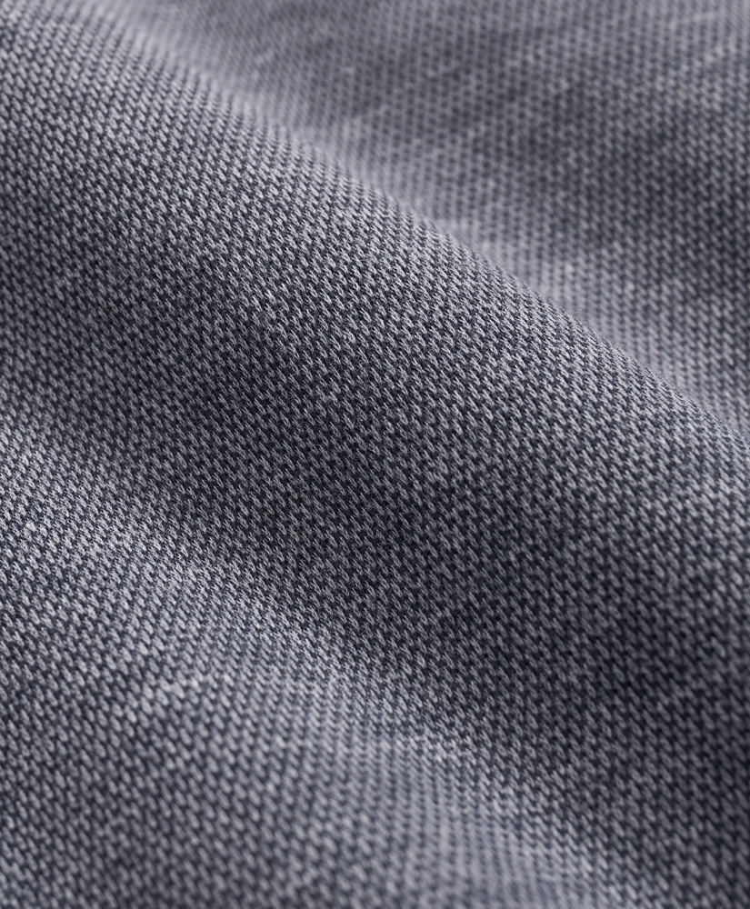 Cotton Blend Pique Half-Zip, image 3