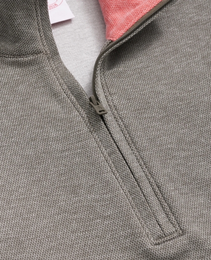 Cotton Blend Pique Half-Zip, image 2