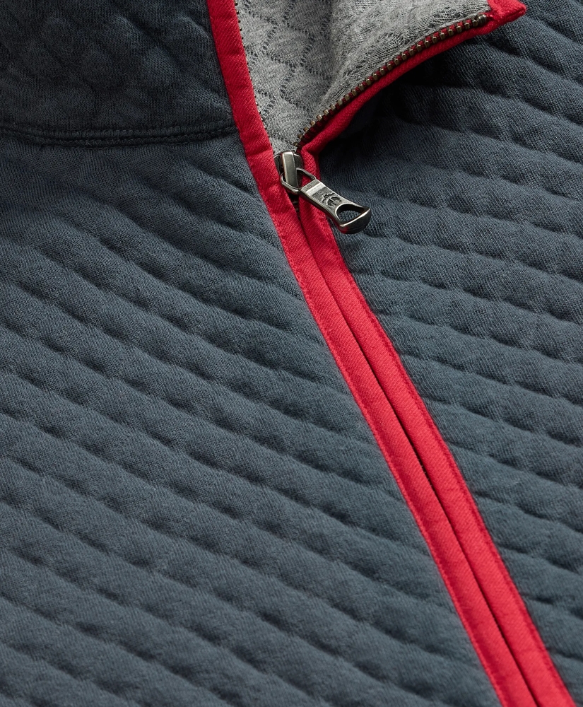 Cotton-Blend Diamond-Quilted Full-Zip Vest, image 6