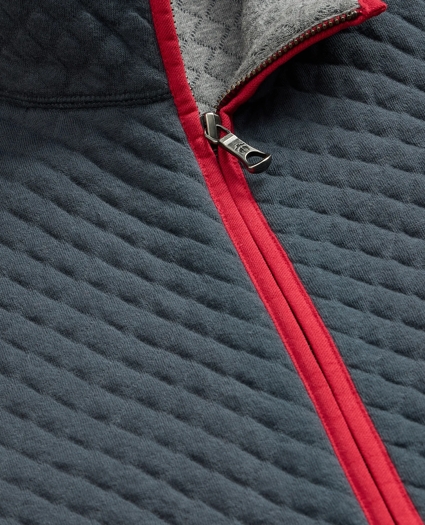 Cotton-Blend Diamond-Quilted Full-Zip Vest, image 6