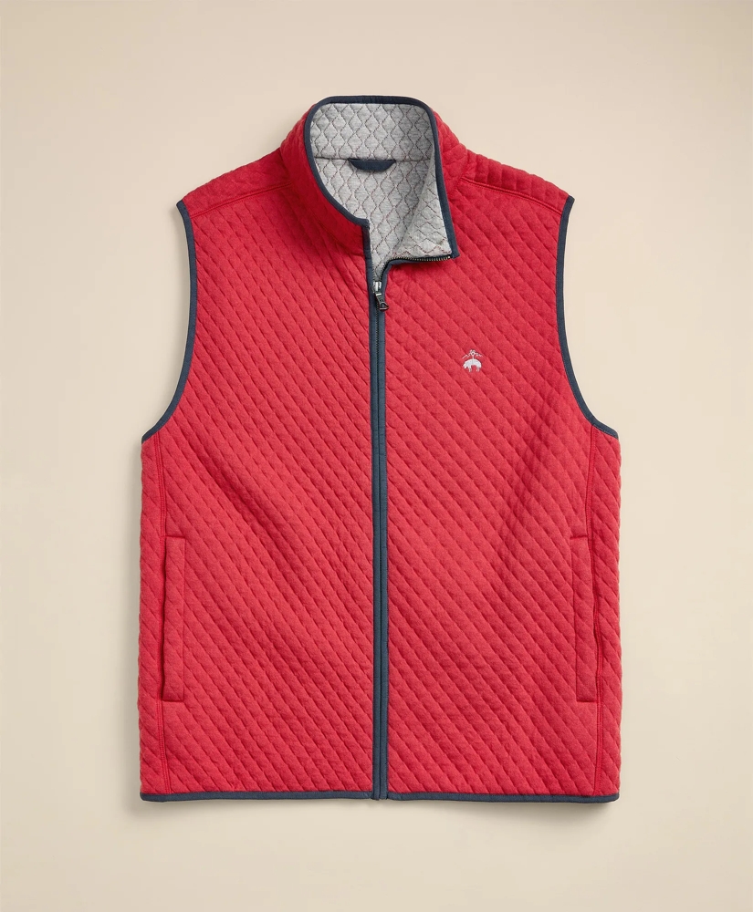 Cotton-Blend Diamond-Quilted Full-Zip Vest, image 2