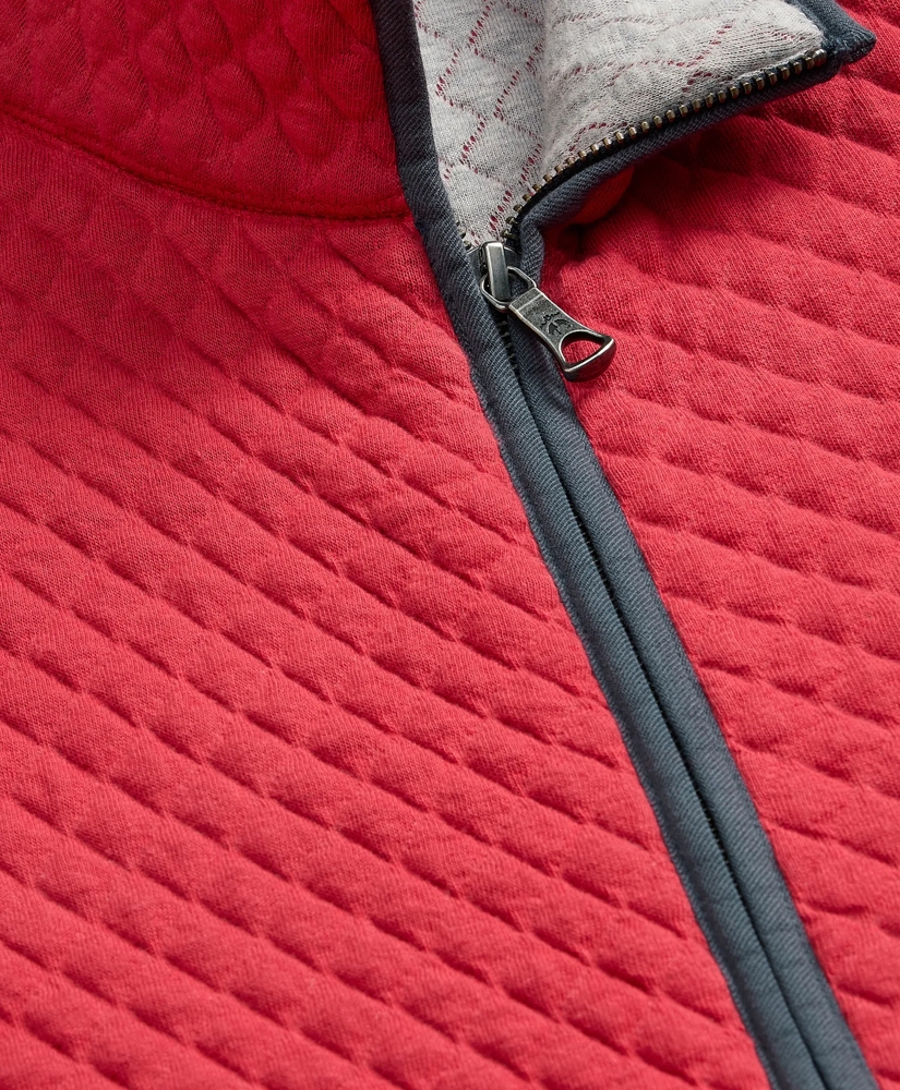 Cotton-Blend Diamond-Quilted Full-Zip Vest, image 5