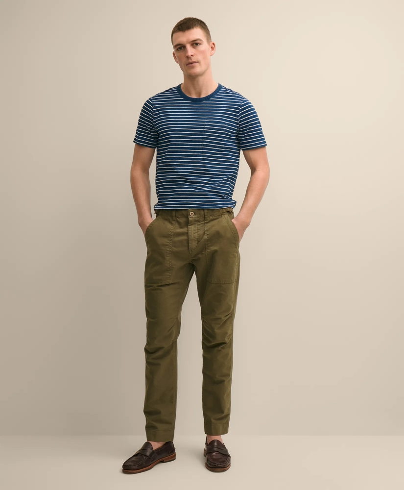 Cotton Mariner Stripe Indigo T-Shirt, image 2