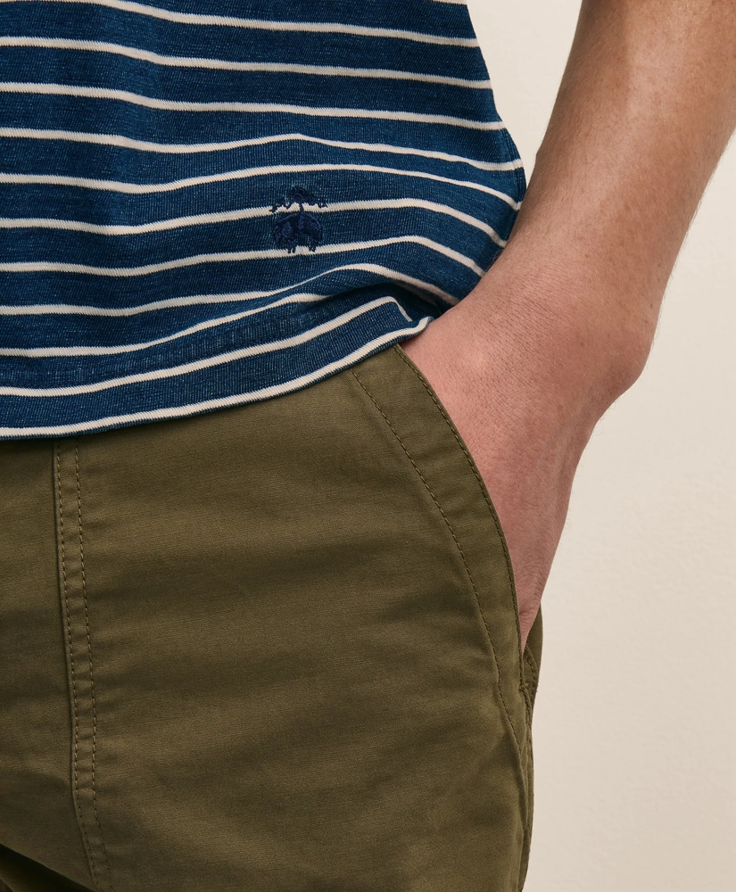 Cotton Mariner Stripe Indigo T-Shirt, image 6