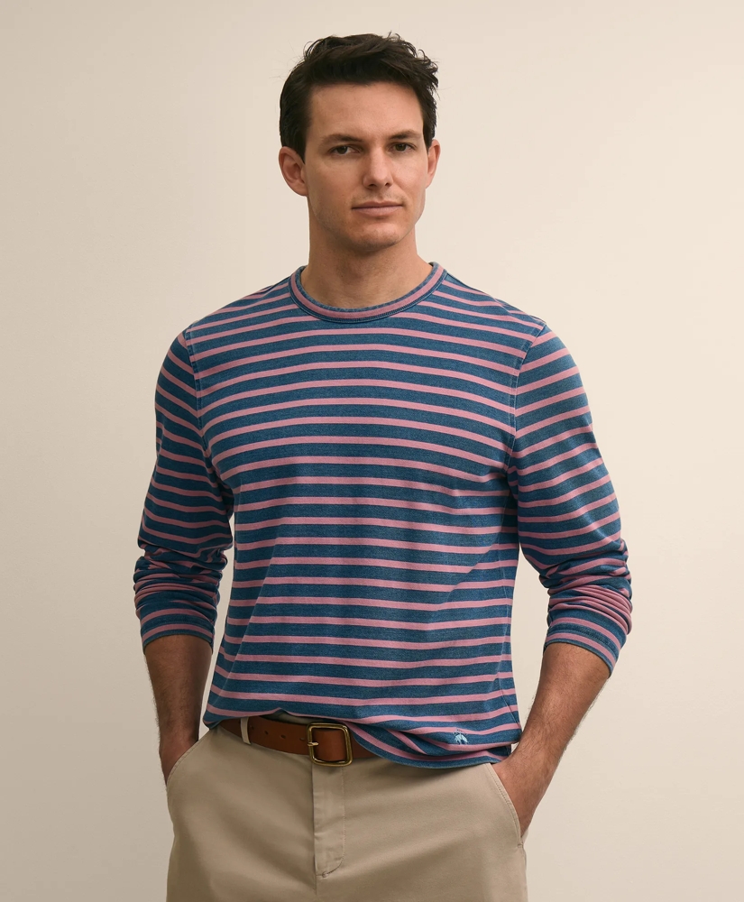 Cotton Heavyweight Mariner Stripe Long-Sleeve T-Shirt, image 1