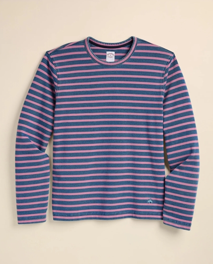 Cotton Heavyweight Mariner Stripe Long-Sleeve T-Shirt, image 2