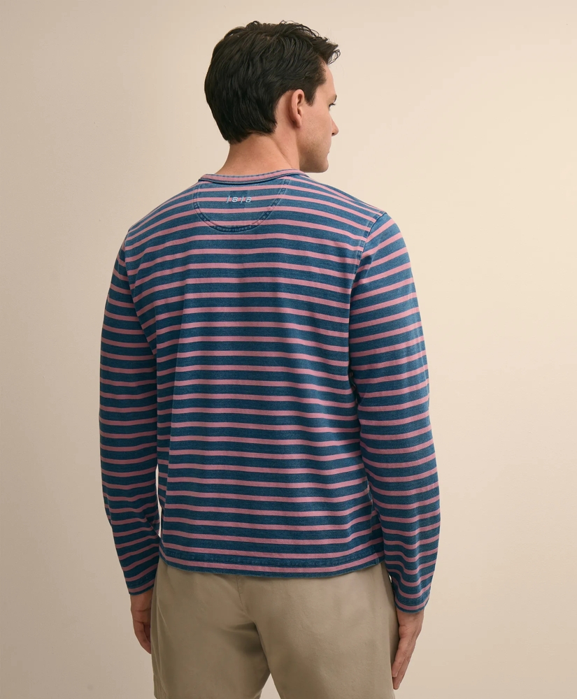 Cotton Heavyweight Mariner Stripe Long-Sleeve T-Shirt, image 3
