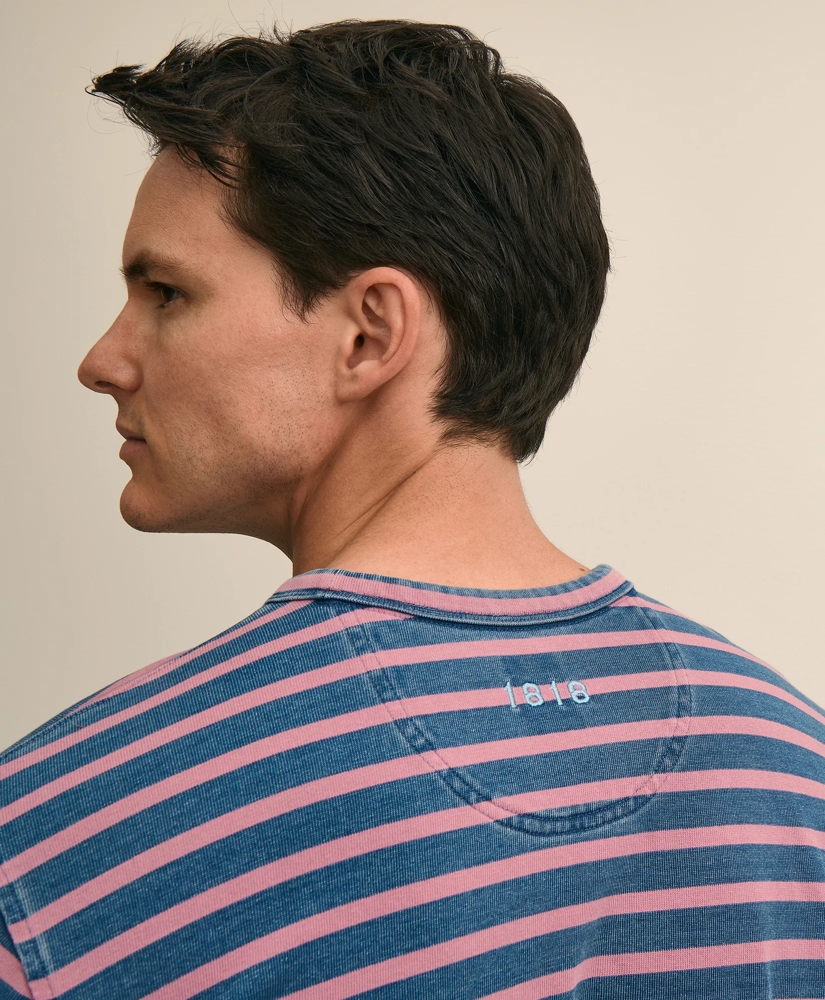 Cotton Heavyweight Mariner Stripe Long-Sleeve T-Shirt, image 4