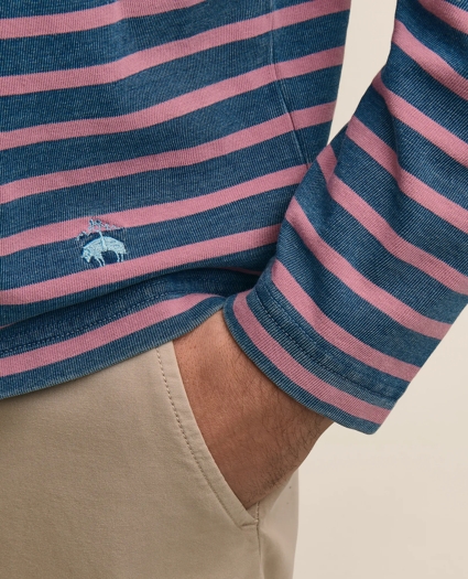Cotton Heavyweight Mariner Stripe Long-Sleeve T-Shirt, image 5