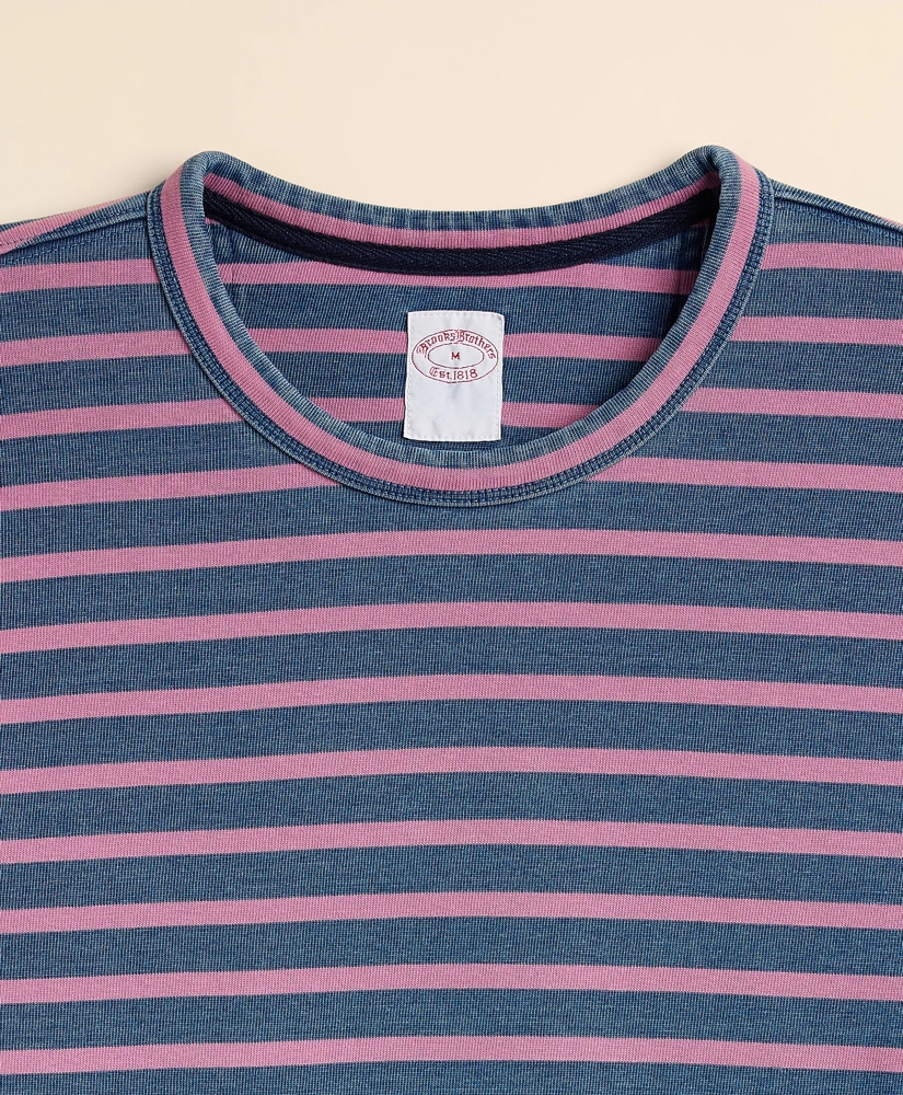 Cotton Heavyweight Mariner Stripe Long-Sleeve T-Shirt, image 7