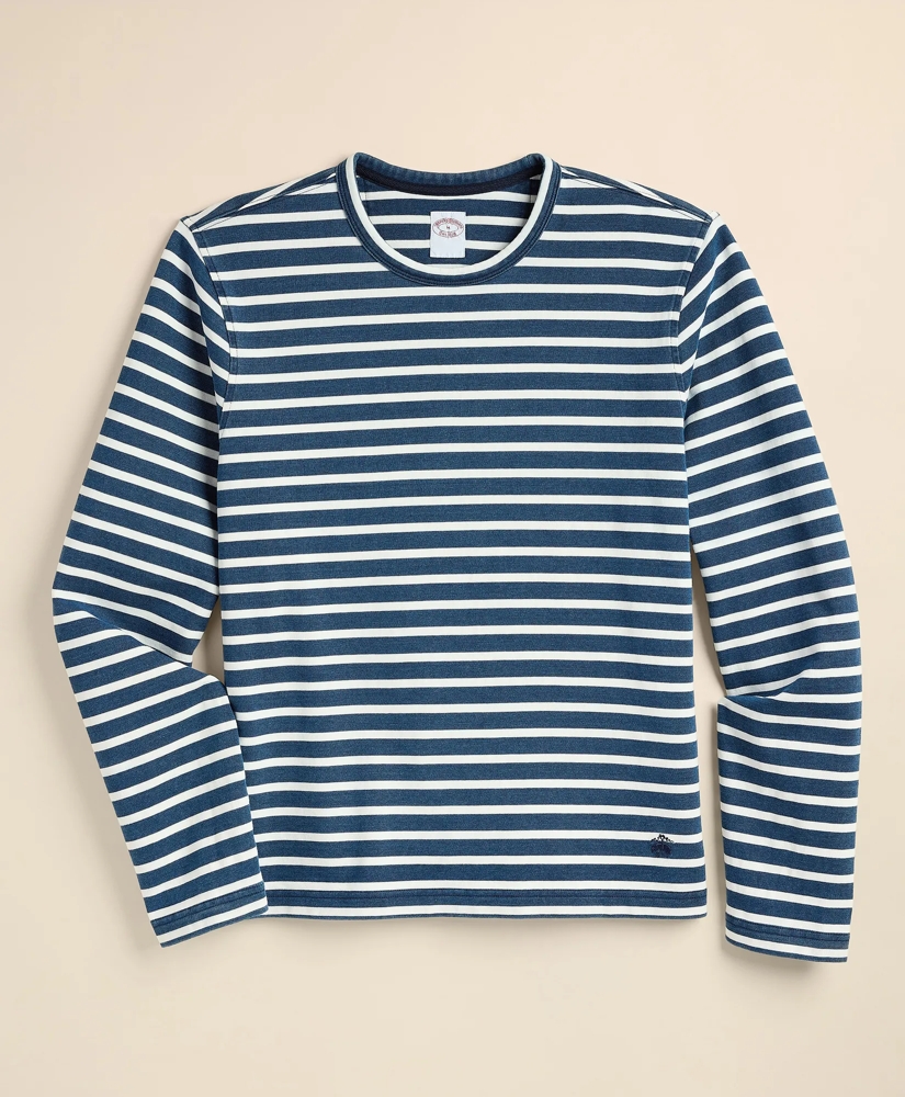 Cotton Heavyweight Mariner Stripe Long-Sleeve T-Shirt, image 2