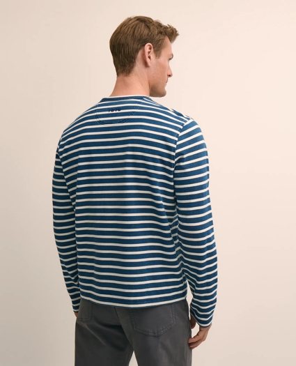 Cotton Heavyweight Mariner Stripe Long-Sleeve T-Shirt, image 3