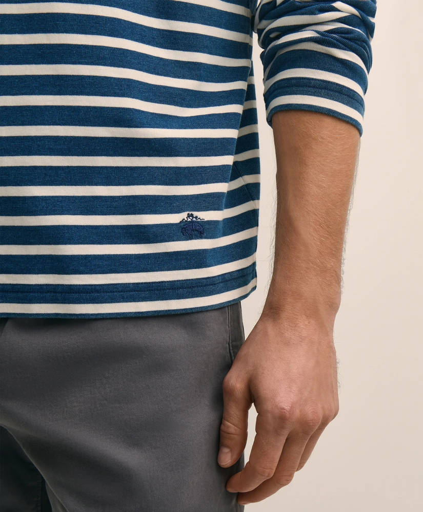 Cotton Heavyweight Mariner Stripe Long-Sleeve T-Shirt, image 5