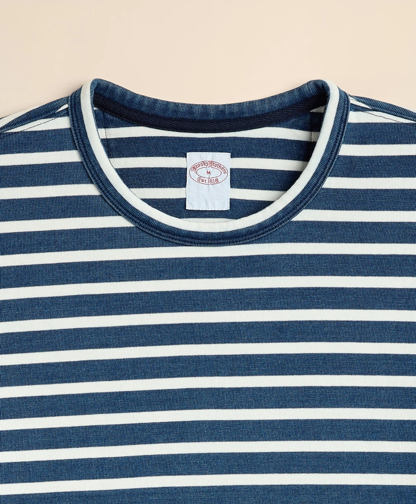 Cotton Heavyweight Mariner Stripe Long-Sleeve T-Shirt, image 6