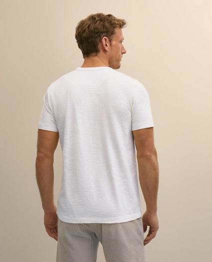 Cotton Slub Emblem Graphic T-Shirt, image 4