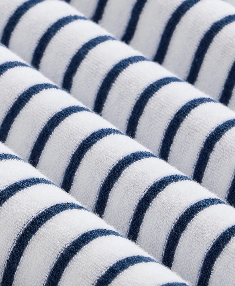 Cotton Blend Terry Cloth Stripe Sweatshirt, image 6