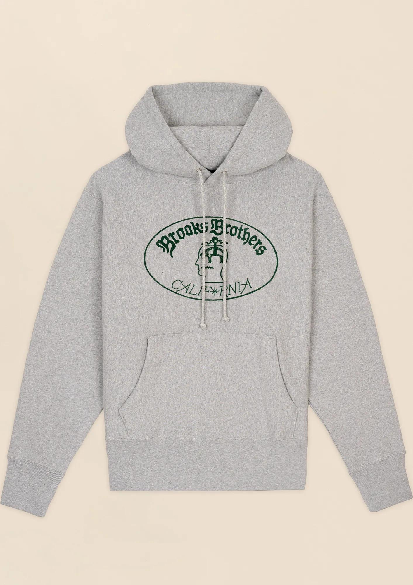 Brooks Brothers x Brain Dead Cotton Heavyweight Emblem Hoodie Sweatshirt, image 1