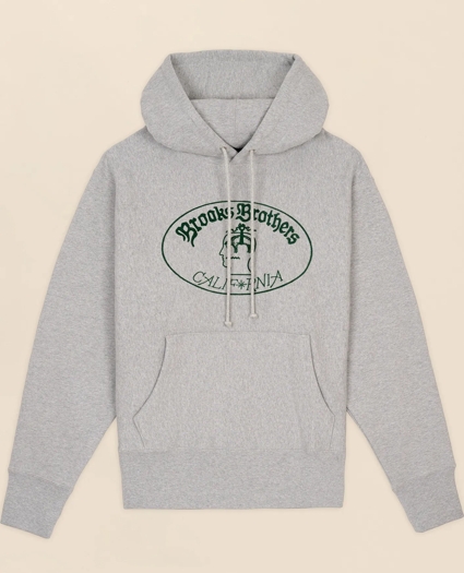 Brooks Brothers x Brain Dead Cotton Heavyweight Emblem Hoodie Sweatshirt, image 1