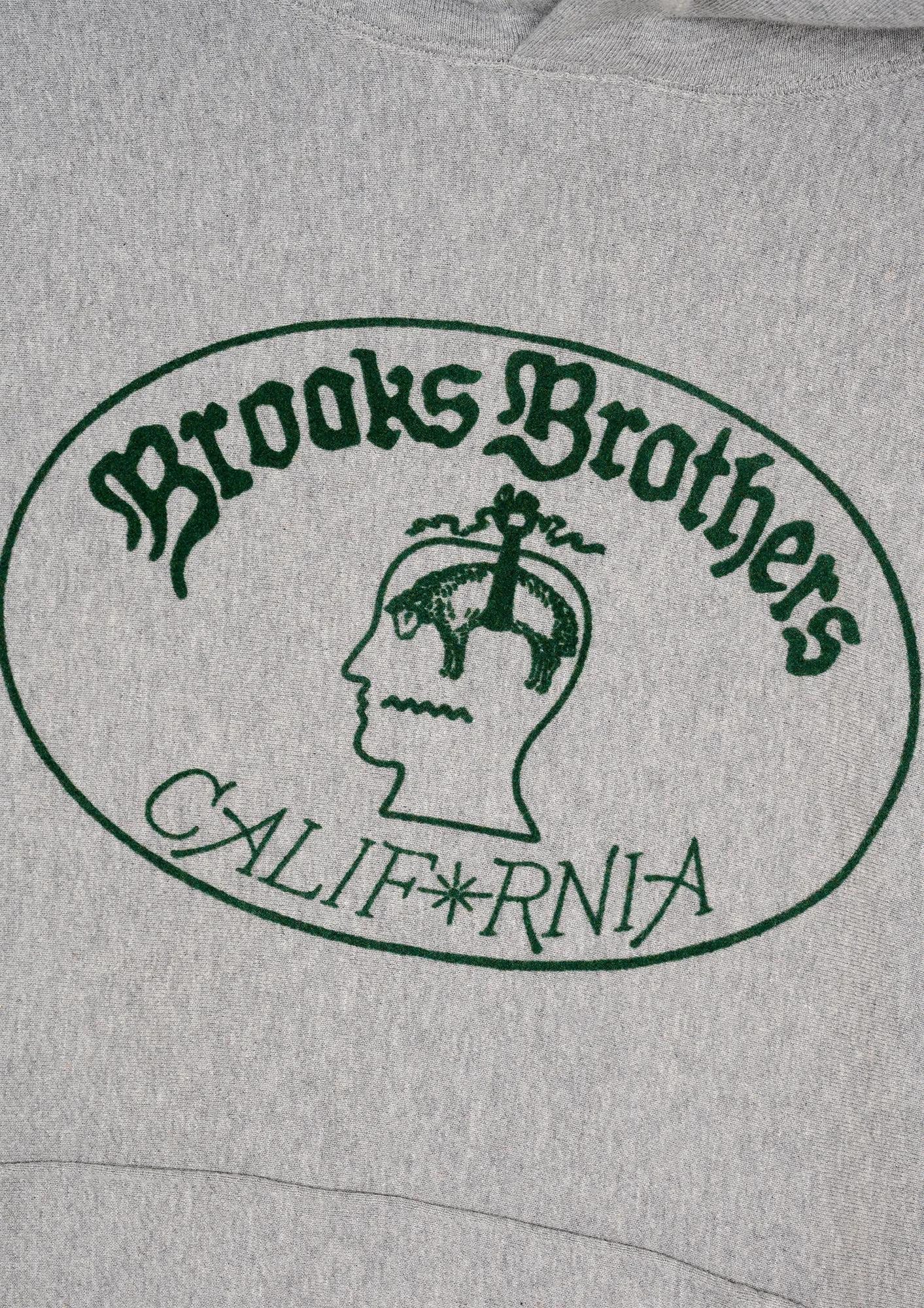 Brooks Brothers x Brain Dead Cotton Heavyweight Emblem Hoodie Sweatshirt, image 2