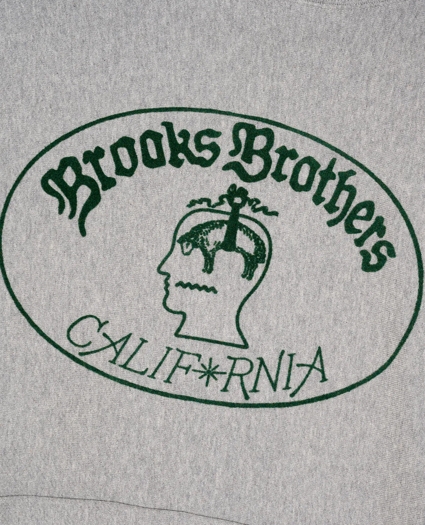 Brooks Brothers x Brain Dead Cotton Heavyweight Emblem Hoodie Sweatshirt, image 2