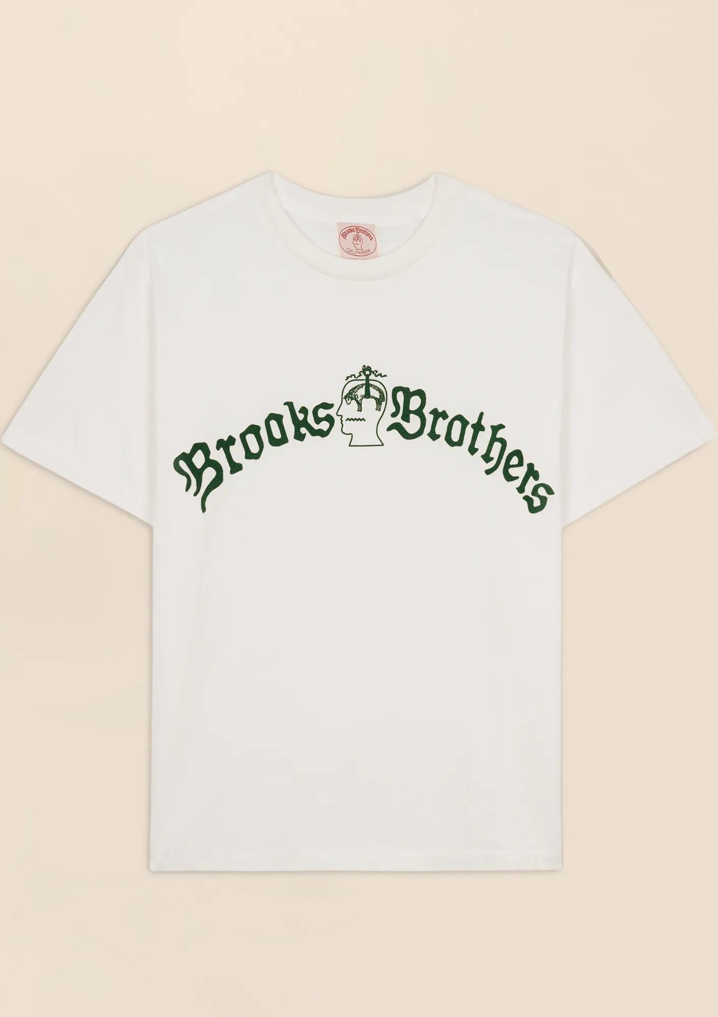 Brooks Brothers x Brain Dead Cotton Vintage-Inspired Emblem T-Shirt, image 1