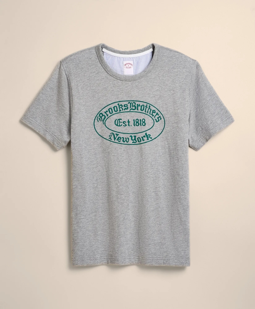 Cotton Slub Knit Brooks Brothers Graphic T-Shirt, image 4
