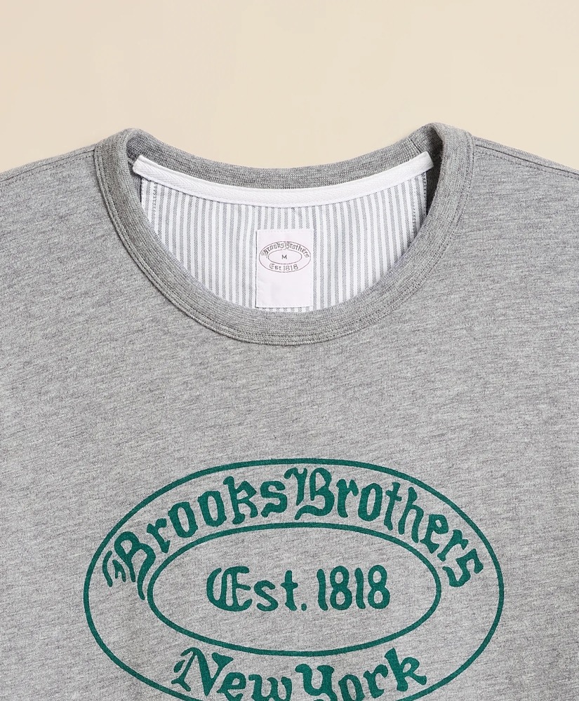 Cotton Slub Knit Brooks Brothers Graphic T-Shirt, image 5
