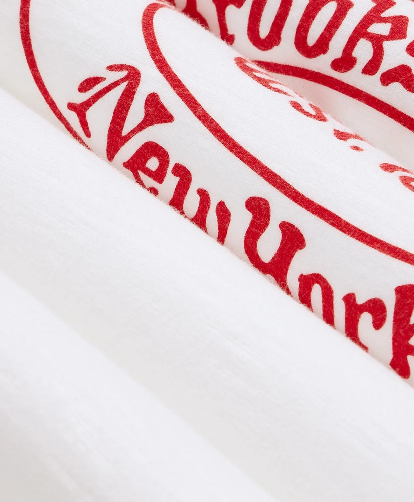 Cotton Slub Knit Brooks Brothers Graphic T-Shirt, image 3