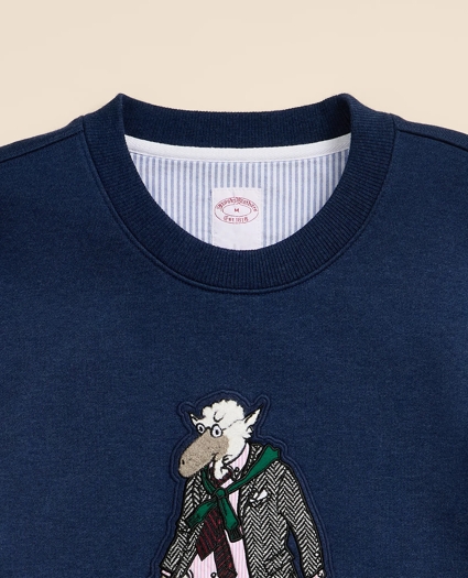 Cotton French Terry Henry Applique Sweatshirt, image 2