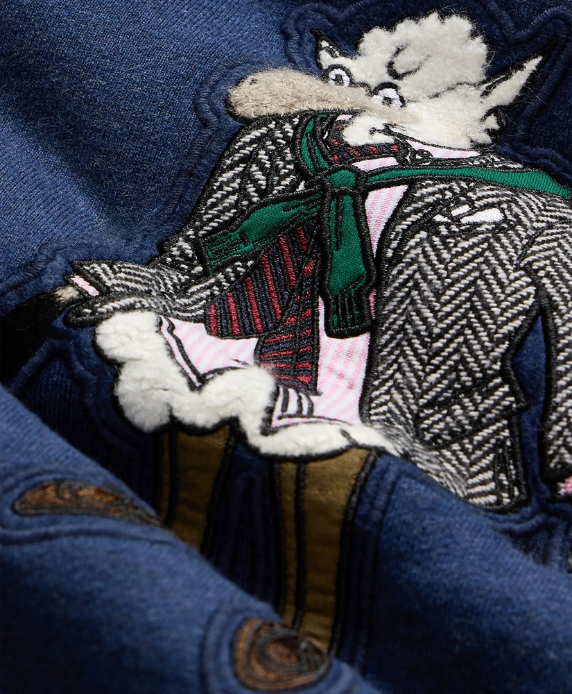Cotton French Terry Henry Applique Sweatshirt, image 3
